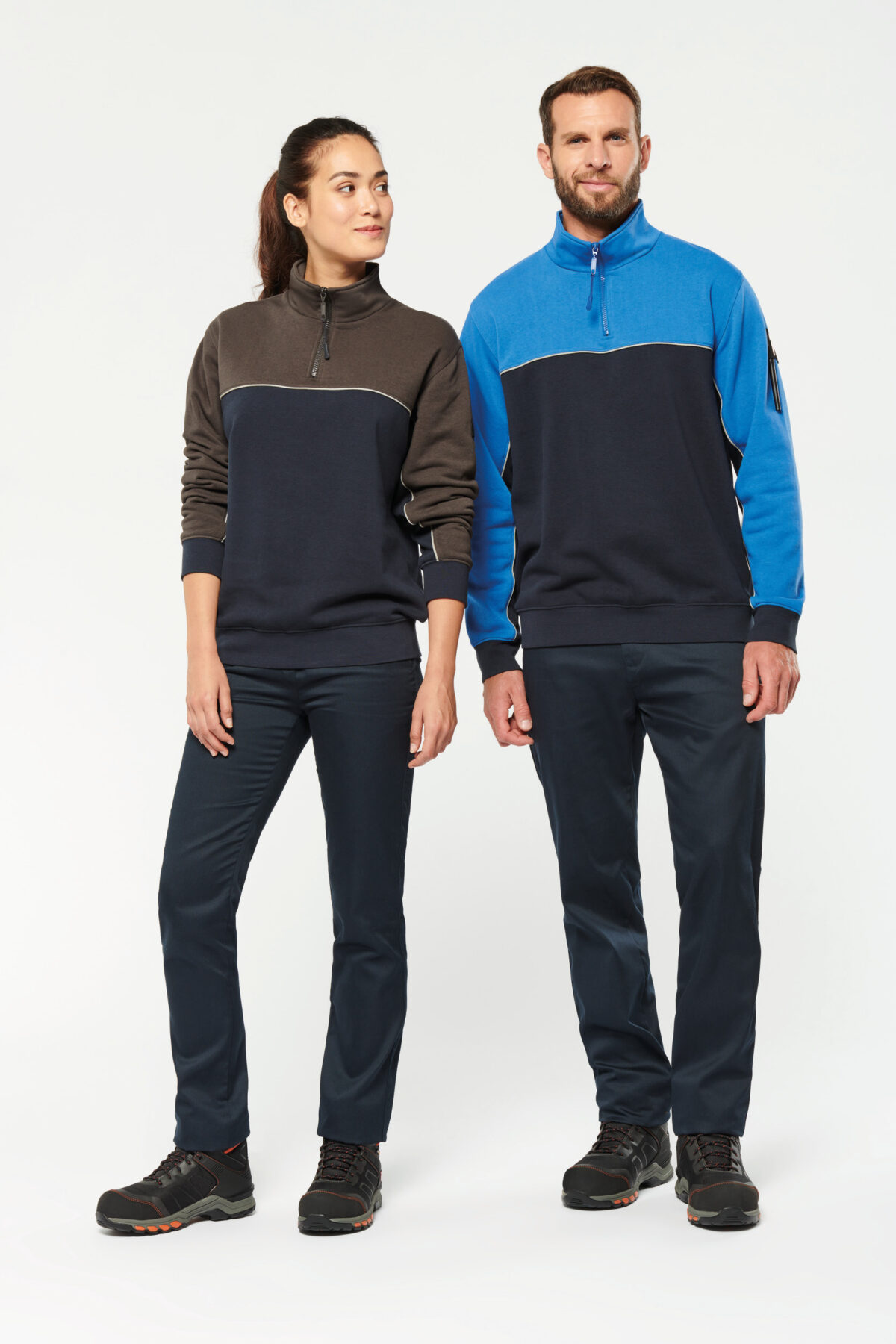 Sweat-shirt personnalisé écoresponsable col zippé unisexe - WK404 – Image 8
