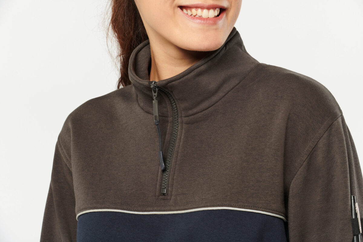 Sweat-shirt personnalisé écoresponsable col zippé unisexe - WK404 – Image 29