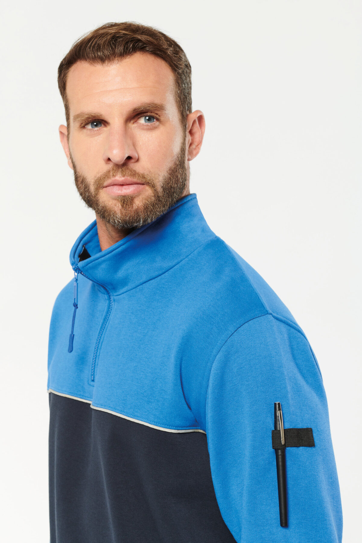 Sweat-shirt personnalisé écoresponsable col zippé unisexe - WK404 – Image 10